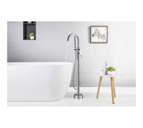 Смеситель для ванны напольный Aquanet Европа хром AQ1345CR