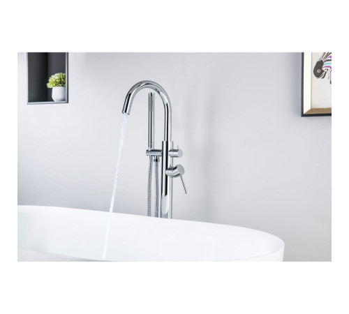 Смеситель для ванны напольный Aquanet Европа хром AQ1345CR