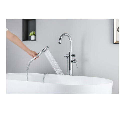 Смеситель для ванны напольный Aquanet Европа хром AQ1345CR