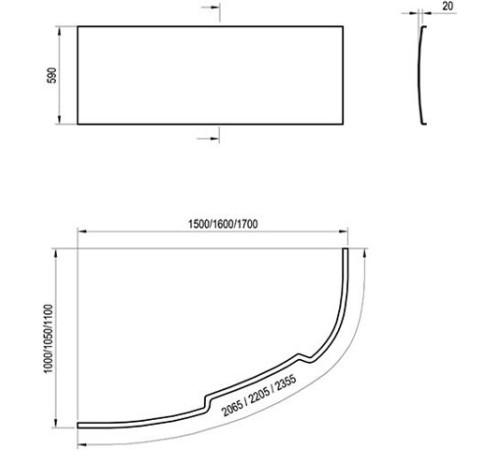 Ванна акриловая асимметричная RAVAK Asymmetric 160x105 см R белая C471000000