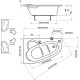 Ванна акриловая асимметричная RAVAK Asymmetric 160x105 см R белая C471000000