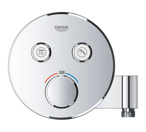 Термостат для душа GROHE Grohtherm SmartControl внешняя часть на 2 выхода с держателем хром 29120000