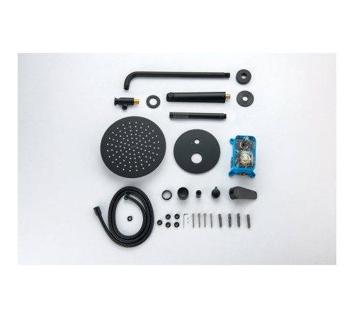 Душевой комплект 4 в 1 Aquanet Betta 3 режима матовый черный AQ1173MB