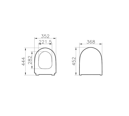 Сиденье для унитаза VitrA Sento тонкое дюропласт микролифт 130-003-009