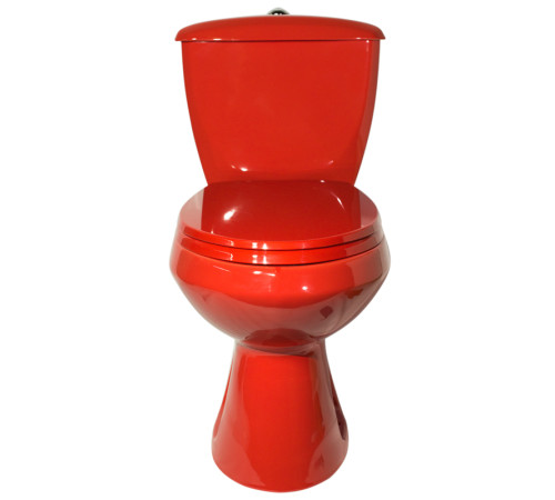 Унитаз-компакт Santek Элисса Стандарт косой выпуск нижний подвод красный 43360110202