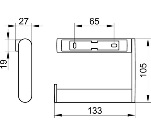 Держатель для туалетной бумаги KEUCO PLAN нержавеющая сталь 14962070000