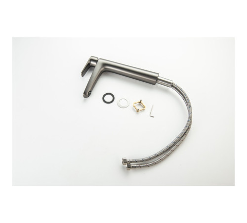 Смеситель для раковины Aquanet Бетта высокий 230 мм оружейная сталь AQ1104BGM