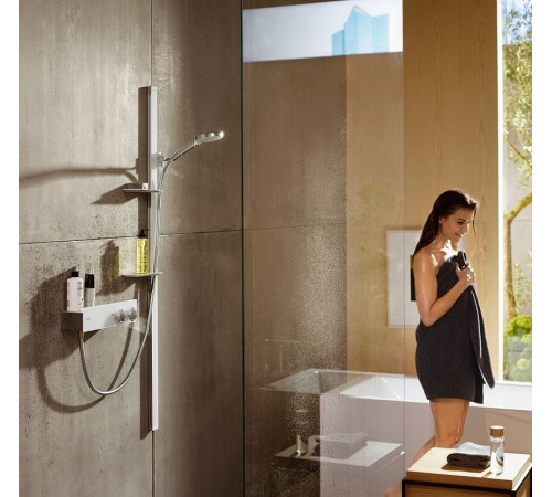 Термостатический смеситель для душа hansgrohe ShowerTablet 350 белый/хром 13102400