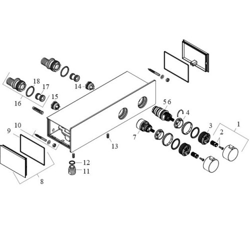 Термостатический смеситель для душа hansgrohe ShowerTablet 350 белый/хром 13102400