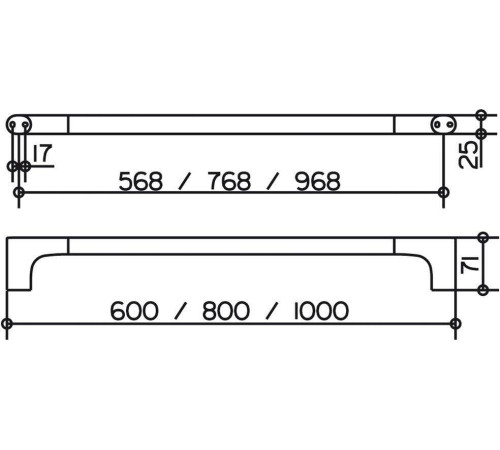 Полотенцедержатель KEUCO EDITION 400 600 мм хром 11501010600