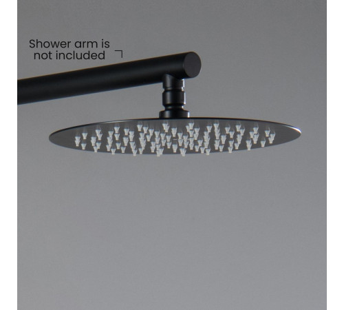 Верхний душ Aquanet AQ2073MB круглый 250х2 мм матовый черный AQ2073MB