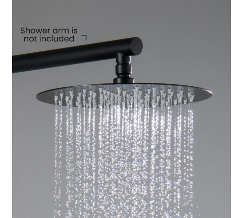 Верхний душ Aquanet AQ2073MB круглый 250х2 мм матовый черный AQ2073MB