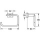 Держатель для туалетной бумаги без крышки GROHE Essentials Cube хром 40507001
