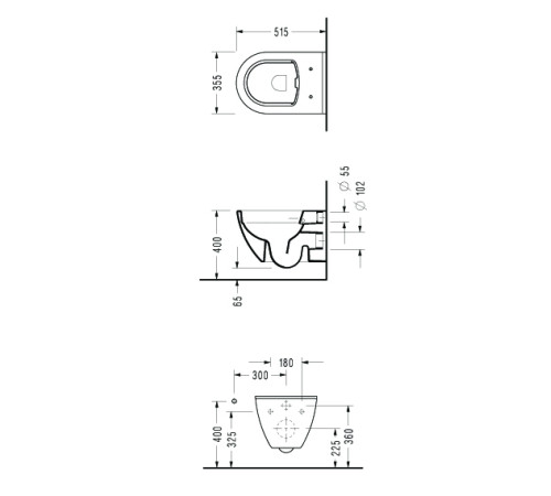 Унитаз подвесной безободковый Serel Smart с сиденьем микролифт SM46SL