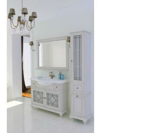 Зеркало AQUATON Беатриче 105 слоновая кость патина 1A187302BEM60