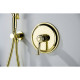 Набор с гигиеническим душем Aquanet Классик со смесителем полированное золото AQ1519PG