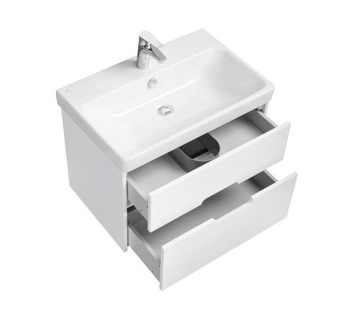 Тумба-умывальник с раковиной Aquaton Оливия 70 Белый матовый 1A2543K0OL010