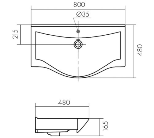 Умывальник Santek Беверли 80 см 1.WH30.2.422