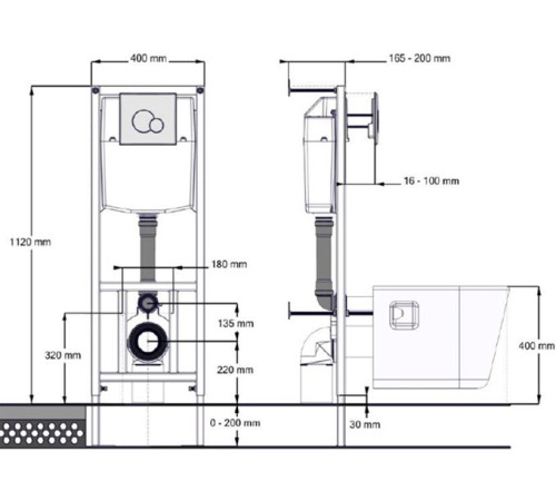 Комплект инсталляция с подвесным унитазом Santek Нео Пэк сиденье микролифт белая кнопка 1.WH30.2.463