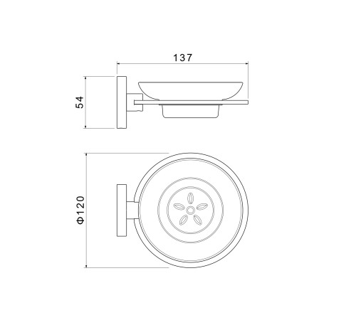 Мыльница Aquanet Оберон шлифованное золото AQ4203BG