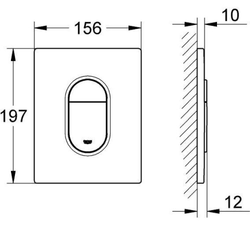 Панель смыва для унитаза GROHE Arena Cosmopolitan 3 режима альпин-белый 38844SH0