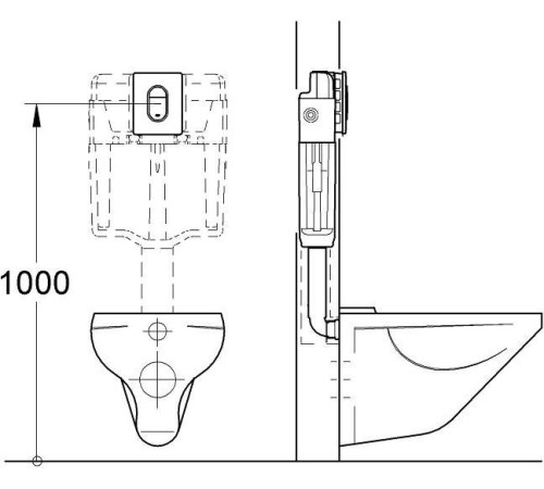 Панель смыва для унитаза GROHE Arena Cosmopolitan 3 режима альпин-белый 38844SH0
