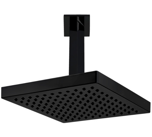 Верхний душ TOPAZ TIERA квадратный 200x200 мм матовый черный 102145032C1EX