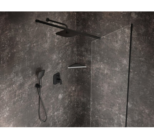 Душевая лейка RAVAK Air 958.20 3 функции 120 мм черная X07P569