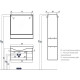 Комплект мебели для ванной AQUATON Инди 80 тумба-умывальник и раковина Коралл-83 1A1884K0ND010