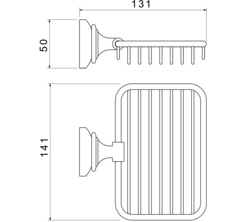 Мыльница-решетка Aquanet Классик хром AQ4533CR