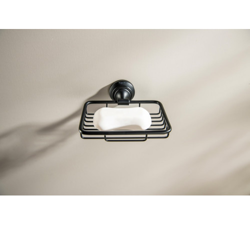 Мыльница-решетка Aquanet Классик матовый черный AQ4533MB