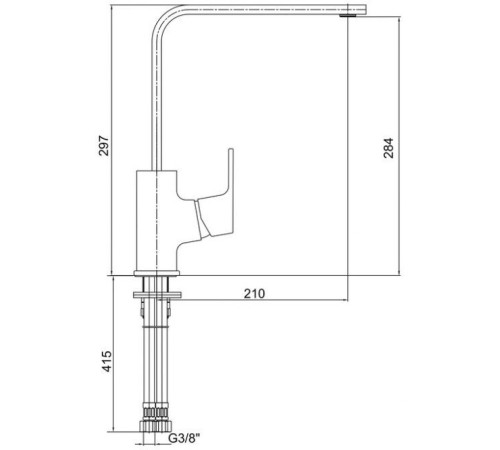 Смеситель для кухни TRES TIERA черный хром 103518123EX