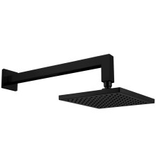 Верхний душ TOPAZ TIERA квадратный 200x200 мм с держателем матовый черный 102145031C1EX