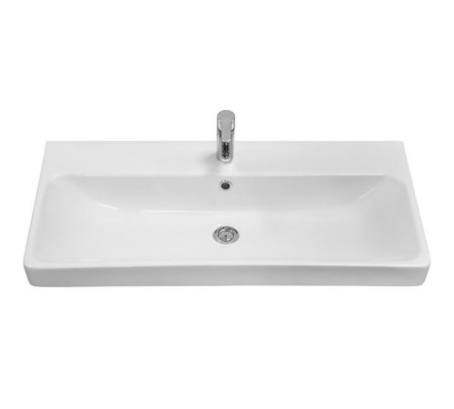 Комплект мебели для ванной Aquaton Оливия 90 Белый матовый с раковиной Адриана 90 1A2544K0OL010