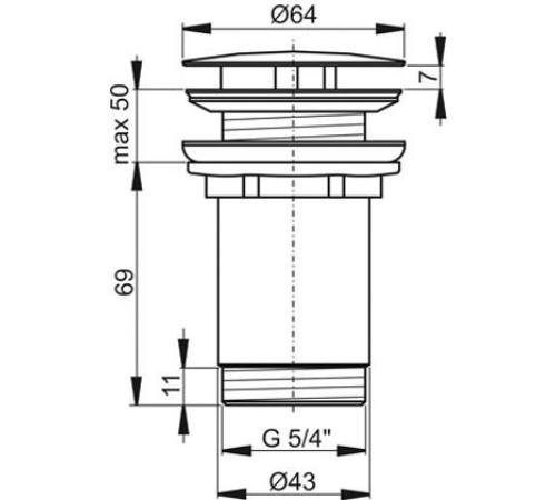 Слив для умывальника RAVAK хром X01439