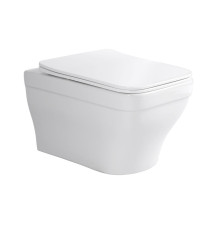 Унитаз подвесной Aquanet Амадео безободковый с сиденьем микролифт 515x370x315 мм AQ1163-00