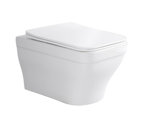 Унитаз подвесной Aquanet Амадео безободковый с сиденьем микролифт 515x370x315 мм AQ1163-00