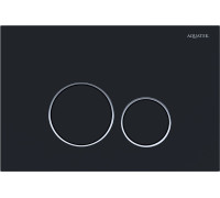 Панель смыва KDI 005D черная матовая ободок хром круглые клавиши KDI-0000020