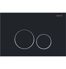 Панель смыва KDI 005D черная матовая ободок хром круглые клавиши KDI-0000020