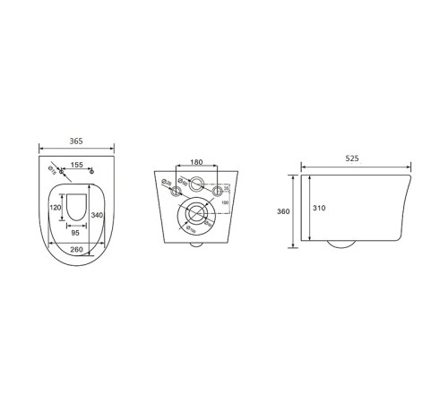 Комплект инсталляции 4 в 1 AQUATEK НИКА-015 (рама INS-0000012, крепеж KKI-0000002, клавиша KDI-0000015, унитаз AQ2009-00 soft-close) INS-0000012/KKI-0000002/KDI-0000015/AQ2009-00