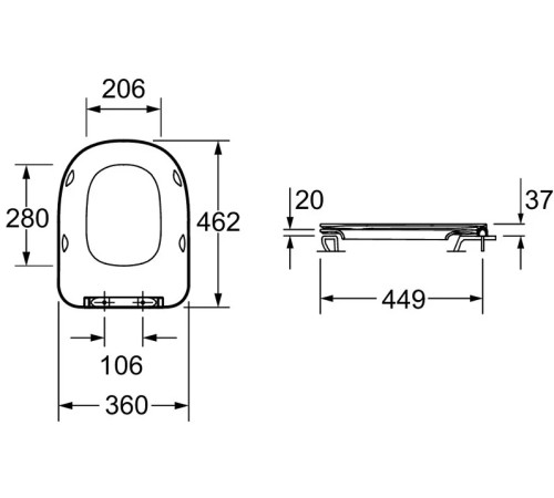 Унитаз с инсталляцией 40 см Jacob Delafon Modern Life сиденье тонкое микролифт E21774RU-00