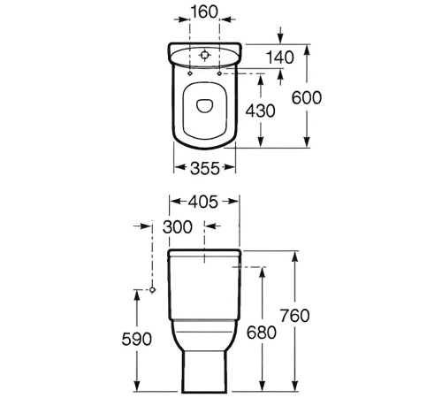 Бачок для унитаза Roca Dama Senso Compacto нижний подвод 34151B000