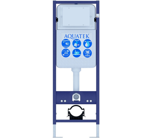 Инсталляция с унитазом AQUATEK Европа 4 в 1 рама INS-0000017 кнопка KDI-0000017 унитаз AQ1106L-00 New-017