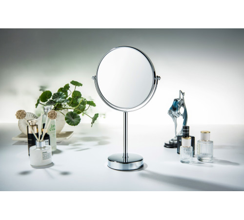 Зеркало косметическое настольное Aquanet 3x увеличение хром AQ4913CR