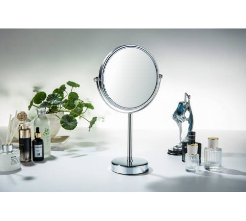 Зеркало косметическое настольное Aquanet 3x увеличение хром AQ4913CR