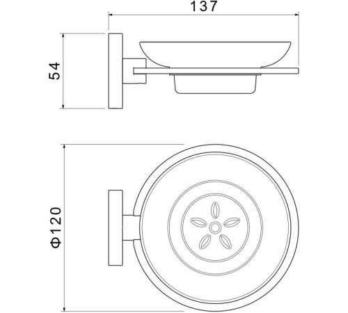 Мыльница Aquanet Оберон хром AQ4203CR