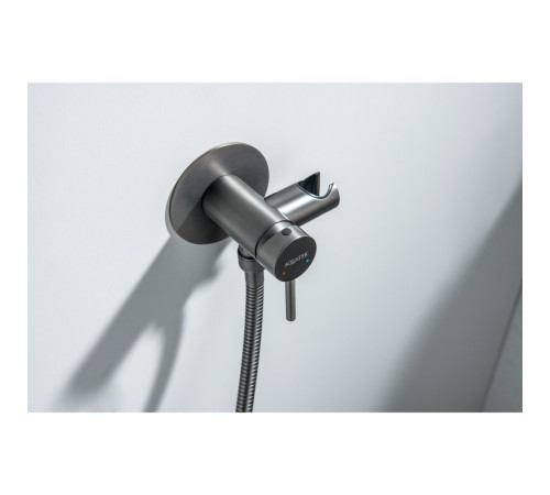 Комплект для гигиенического душа встроенный Aquatek Европа оружейная сталь AQ1021BGM