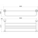 Полка для полотенец Aquanet Классик полированное золото AQ4515PG