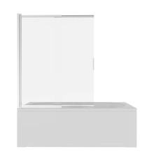 Шторка на ванну Aquanet двухэлементная поворотная 1000x1500 мм хром профиль прозрачное стекло 5 мм AQ.BSS.100.1CH