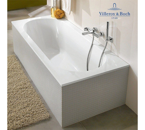 Ванна встраиваемая прямоугольная Villeroy & Boch Oberon 170x75x45 см Quaryl с ножками белый UBQ170OBE2V-01